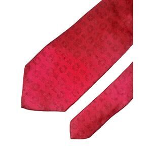 Handmade in Italy Robert Talbott Red And Black Neck Tie